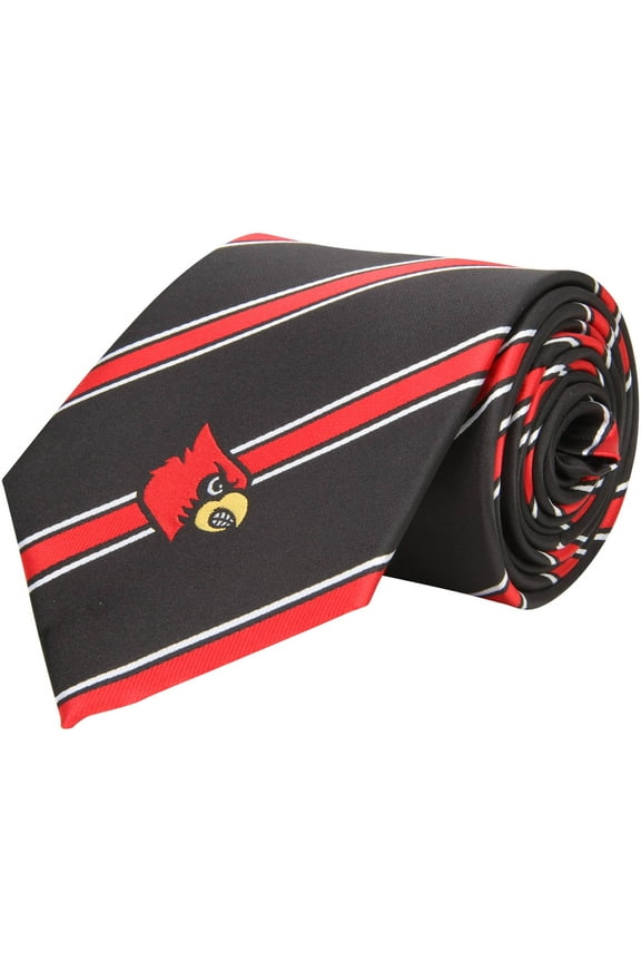 Men's Louisville Cardinals Woven Poly Striped Tie