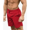 thumbnail image 1 of Men's Lounge Big & Tall Shorts for Men Quick Dry Running Shorts Men Men Shorts Gym Training Shorts for Men Men's Shorts Clearance, Red, L, 1 of 2