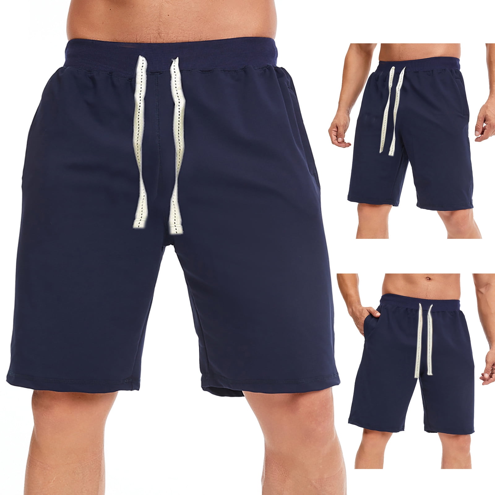 Men's Lounge Shorts with Deep Pockets Loosefit Jersey Shorts for