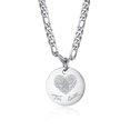 thumbnail image 1 of Men's Love Fingerprint Custom Necklace Personalized Stainless Steel Name Engraved Customized Cuff Necklace Anklet for men, Personalized Jewelry Gift for Dad, Boyfriend, Brother, 1 of 5