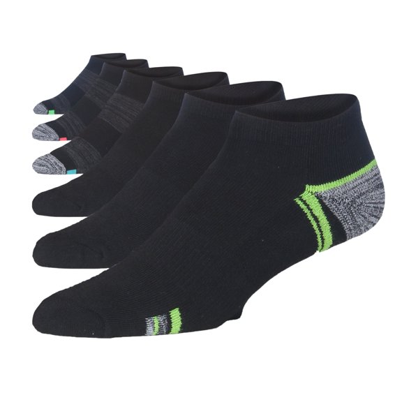 Men's Low Cut Multicolor Splash Sports Socks - 6 Pairs