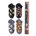 thumbnail image 1 of Men's Low Cut Socks, Adult Party Food Mystery Gift Box, 4-Pack, Size 6.5-12, 1 of 6