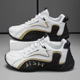 thumbnail image 1 of Men's Low Top Lace Up Fashion Sneakers, Lightweight Casual Walking Shoes for Daily Wear, 1 of 5