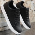 thumbnail image 1 of Men's Low Top Lace Up Sneakers Wide Toe Casual Skate Shoes Daily Walking Footwear, 1 of 3