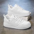 thumbnail image 1 of Men's Low Top Lace Up Thick Sole Casual Sneakers Stitched Hollow Detail Upper Daily Walking Shoes, 1 of 10