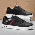 thumbnail image 1 of Men's Low Top Skate Sneakers, Lace Up Fashion Casual Board Shoes for Daily Street Wear, 1 of 3