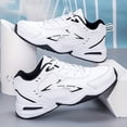 thumbnail image 1 of Men's Low-Top Sneakers Compatible for, Training & Gym - Upper & Cushioned TPR Sole, Breathable Sneakers Suitable for, Casual Wear - Striped/Solid Color Options, 1 of 9