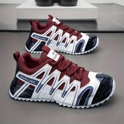Mens Low-Top Sneakers - Solid Color Round Toe Casual Shoes with Sole, Lace-Up Sporty Design for Fall/Winter | Low-Top Academy Style No Bulk | All-Purpose Urban Streetwear, Gym & Daily Wear