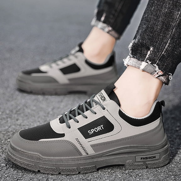 Men's & Low-Top Sneakers -  Upper & PVC Sole, -Pattern Lace-Up Casual Shoes, Low-Top All-Season Versatile for Gym, Office, Casual Attire - Unisex for men and (Easy to Match with Jeans/Pants/Skirts)