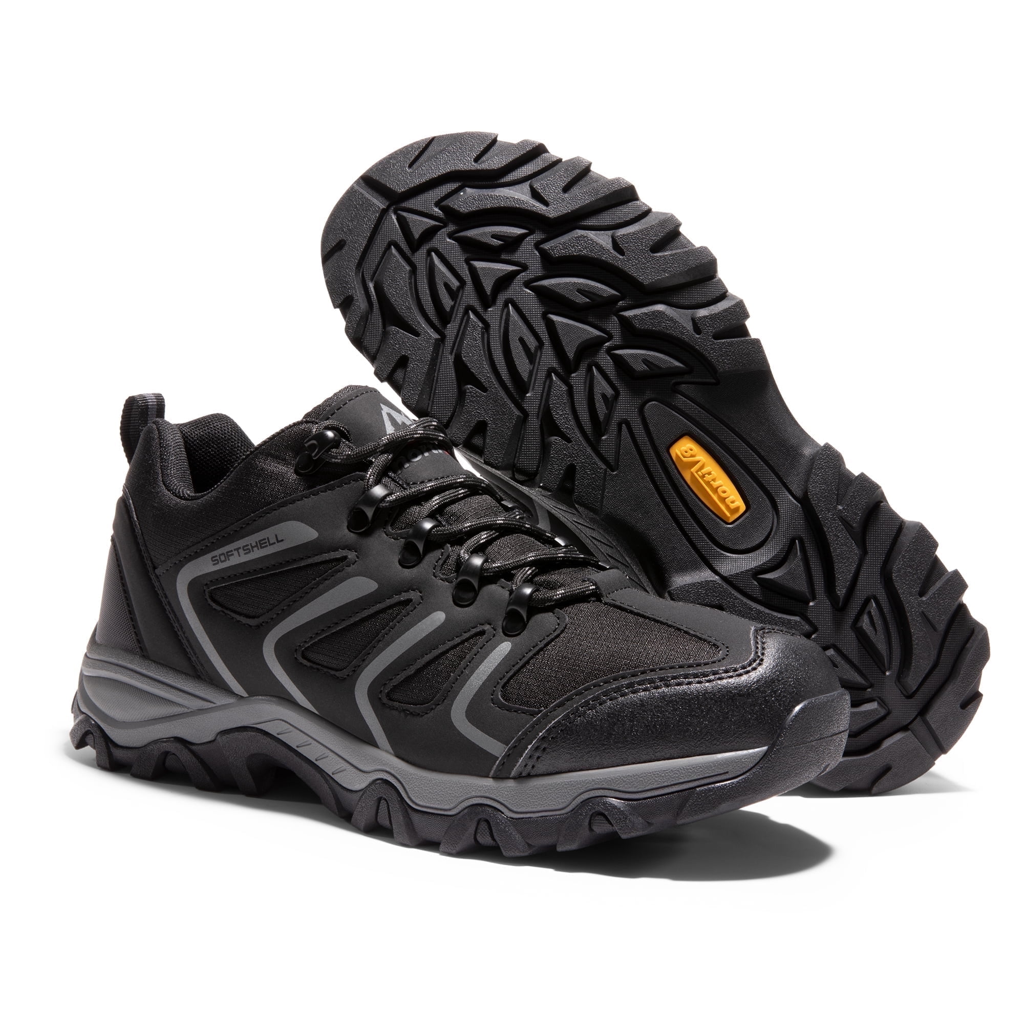 Nortiv 8 Men's Low Top Waterproof Outdoor Hiking Work Boots Shoes Black/Dark/Grey Size 13