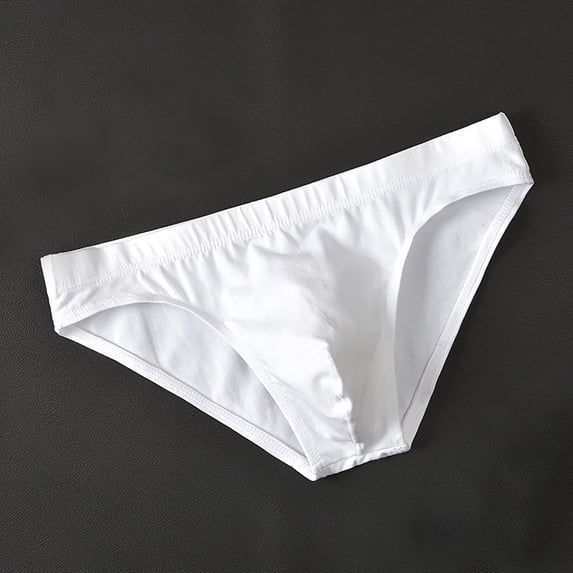 Men's Low Waist Solid Color Comfortable Trigonum Underwear, Size M-3XL