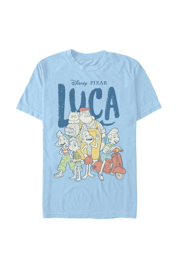 Men's Luca Group Logo Graphic Tee Light Blue 2X Large