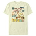 thumbnail image 1 of Men's Luca I'm Just Here for the Pasta  Graphic Tee Beige 2X Large, 1 of 4