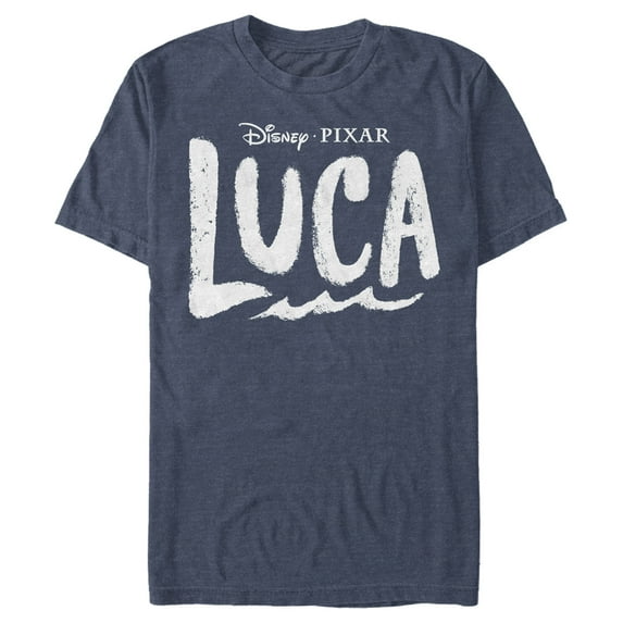 Men's Luca Logo Graphic Tee Navy Blue Heather Large