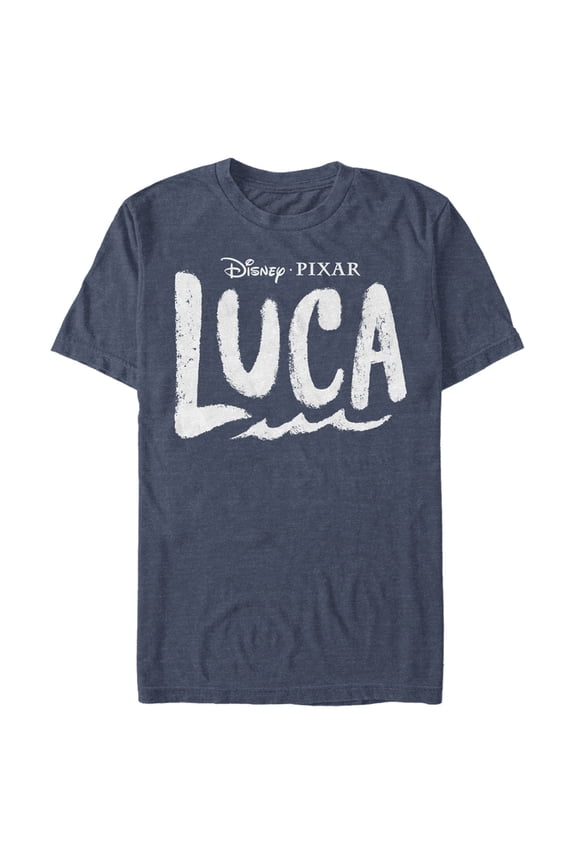 Men's Luca Logo Graphic Tee Navy Blue Heather Large