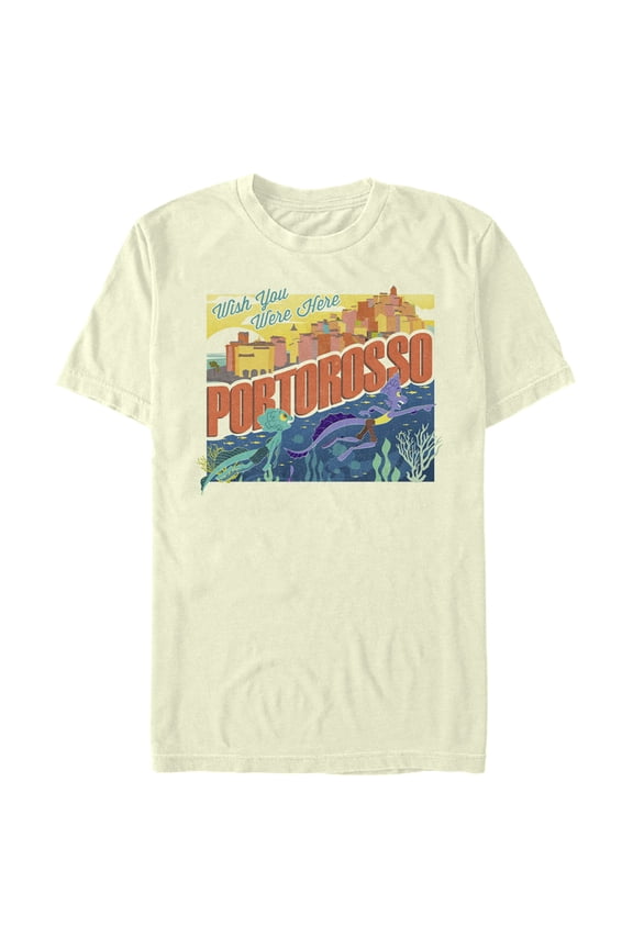 Men's Luca Portorosso Wish You Were Here Graphic Tee Beige Medium