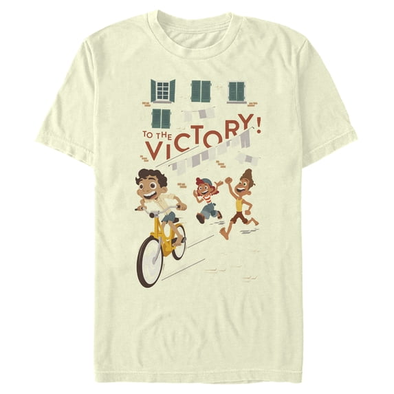 Men's Luca To the Victory Graphic Tee Beige Small