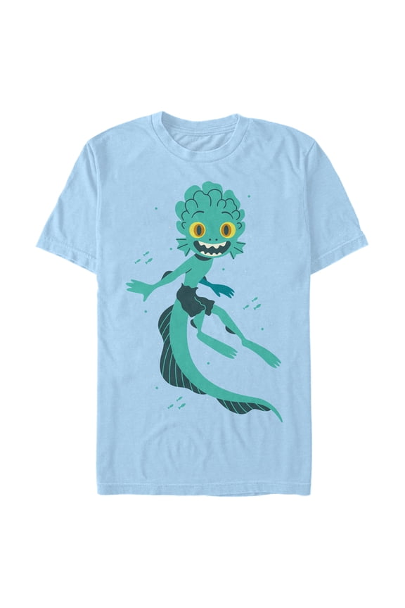 Men's Luca Under the Sea  Graphic Tee Light Blue Small