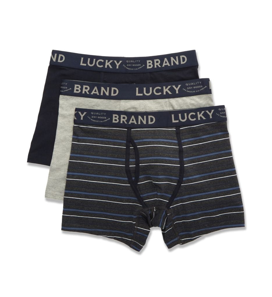 Lucky Brand Men's Stretch Boxer Briefs 3 Pack XL