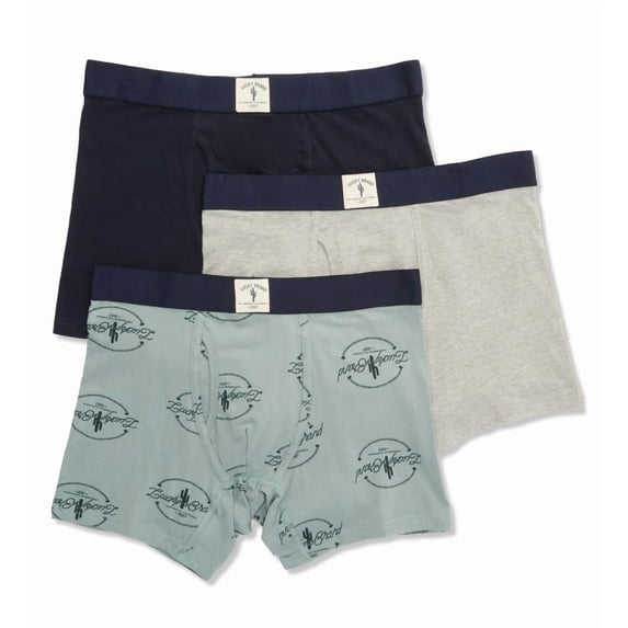 Men's Lucky 213PB07 Stretch Boxer Briefs - 3 Pack (Mood/Lead/Heather Grey XL)