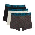 thumbnail image 1 of Men's Lucky 213QB07 Art Dad Stretch Boxer Briefs - 3 Pack (Black/Charcoal/Grey M), 1 of 2