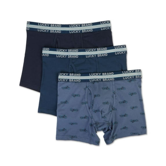 Men's Lucky 213VB07 Wild Heart Stretch Boxer Briefs - 3 Pack (Eclipse/Vintage/Ocean S)