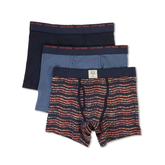 Men's Lucky 213VB07 Wild Heart Stretch Boxer Briefs - 3 Pack (Indigo/Baked/Vintage XL)