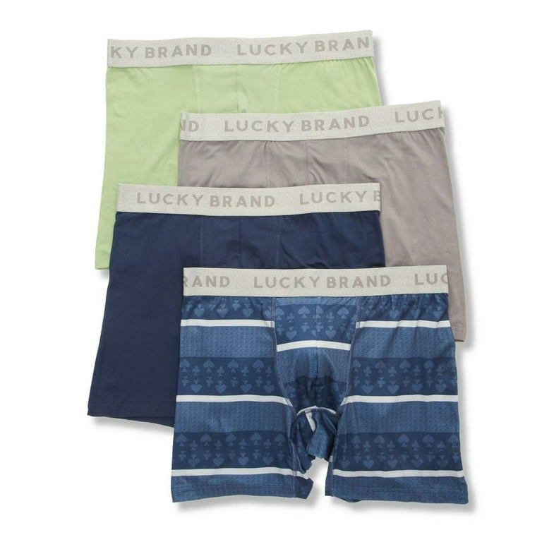 Men's Lucky 233PB25 Essential Soft Boxer Briefs - 4 Pack (Pearl