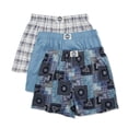 thumbnail image 1 of Men's Lucky 241PB09 Cotton Woven Boxers - 3 Pack (Plaid/Blue/Print L), 1 of 1