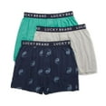 thumbnail image 1 of Men's Lucky 241PB24 Knit Boxers - 3 Pack (Grey/Print/Green XL), 1 of 1