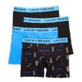thumbnail image 1 of Men's Lucky 241PB25 Essential Soft Boxer Briefs - 4 Pack (Black/Sonic/Print XL), 1 of 2