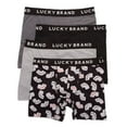 thumbnail image 1 of Men's Lucky 241PB25 Essential Soft Boxer Briefs - 4 Pack (Pearl/Black/Print L), 1 of 1