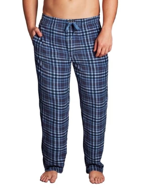Men's Lucky Brand Blue Plaid Cloud Soft Sleep Fleece Pant Size Medium