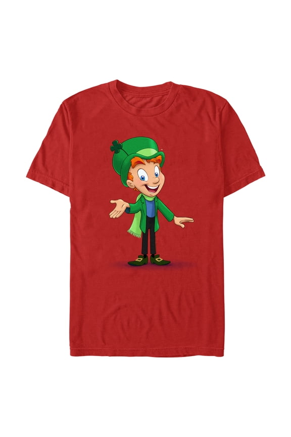 Men's Lucky Charms Mascot Portrait Graphic Tee Red Medium