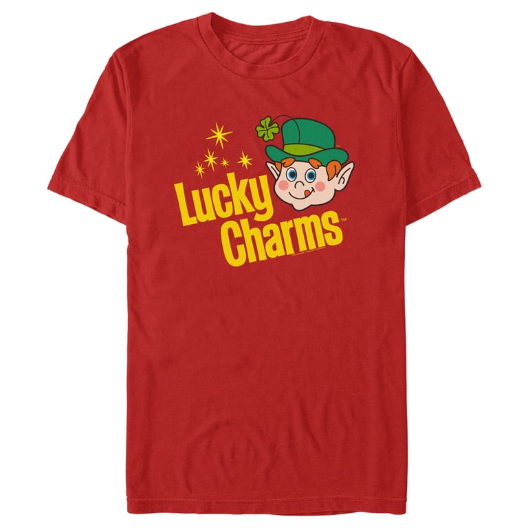 Men's Lucky Charms Retro Logo Graphic Tee Red Large - Walmart.com