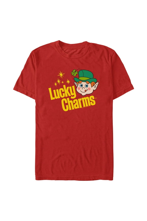 Men's Lucky Charms Retro Logo Graphic Tee Red Large