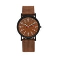 thumbnail image 1 of Men's Luminous Running Alarm Clock Watch 1Pc, Brown Nylon Strap With 24-Hour Dial & Alarm Function, Ideal For Sports & Daily Wear, 1 of 3