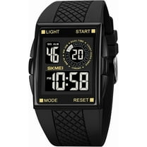 Men's Luminous Square Digital Sports Watch Waterproof Countdown Multi-Function Watch