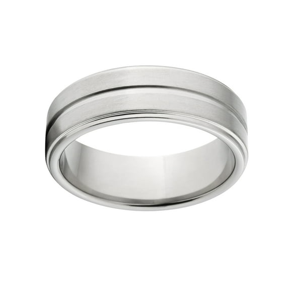 Men's Luxurien Custom Finish 7mm Stainless Steel Ring