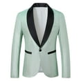 thumbnail image 1 of Men's Luxurious Sequins Blazer, Slim Fit Shawl Collar Suit Jacket Sport Coats for Wedding Formal Business, 1 of 3