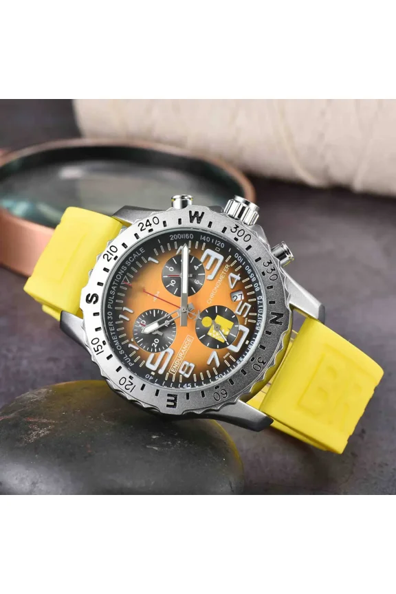 Men's Luxury Business Chronograph Watch MultiFunction Quartz Durable Date AAA+ Quality Professional Style Chronograph Stainless Steel Luxury Mens Watch Mechanical Watch Moon Phase