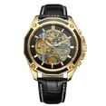 thumbnail image 1 of Men's Luxury Casual Mechanical Watch Genuine Leather Hollow Waterproof Luminous Sports Automatic Mechanical Watch, 1 of 8