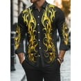 thumbnail image 1 of Men's Luxury Shirts Slim Fit Long Sleeves Casual Button Down Dress Shirts Black M, 1 of 5