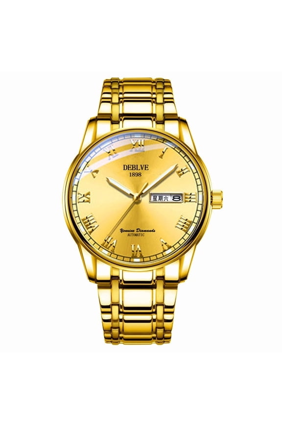 Men's Luxury Ultra-Thin Automatic Watch, Minimalist, Business Style with Luminous & Water-Resistant Functions