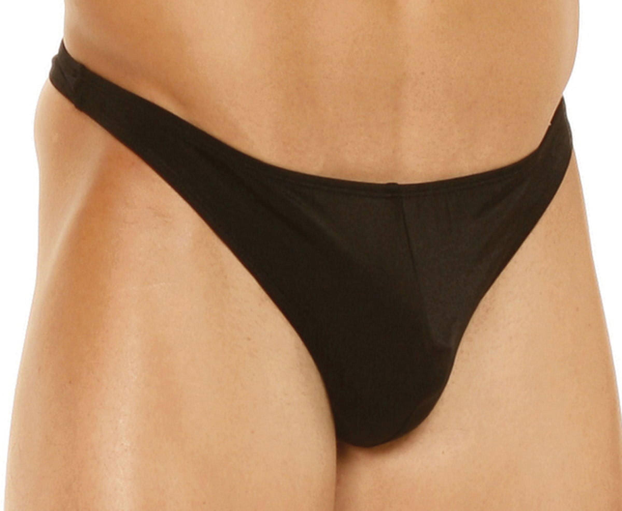 ACSUSS Sexy Mens Black Patent Leather Open Butt Bulge Pouch Jockstrap Low  Rise Underwear Briefs