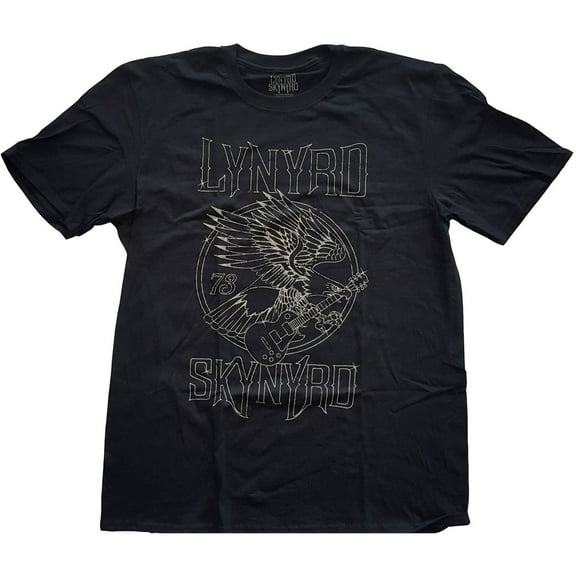 Lynyrd Skynyrd Men's '73 Eagle Guitar T-Shirt Black Small