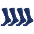 thumbnail image 1 of Men's M/L Rayon from Bamboo Fiber Dress Casual Socks - Blue - 4prs, Size 6-10, 1 of 1