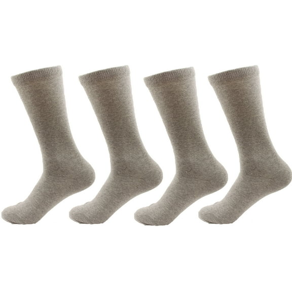 Men's M/L Rayon from Bamboo Fiber Socks - Grey - 4prs, Size 6-10