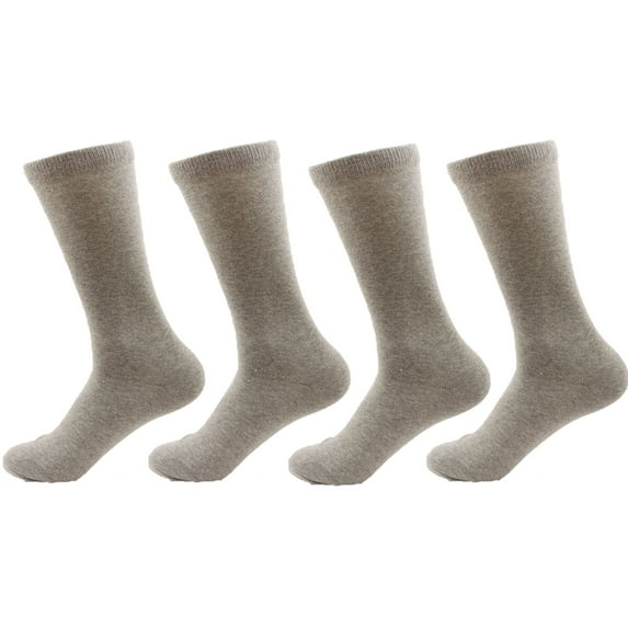 Men's M/L Rayon from Bamboo Fiber Socks - Grey - 4prs, Size 6-10