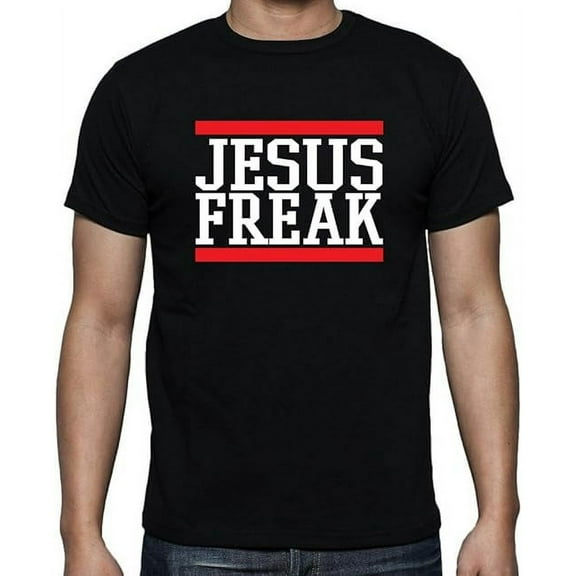 Men's M0047TS Printed Jesus Freak Graphic Design T-Shirt
